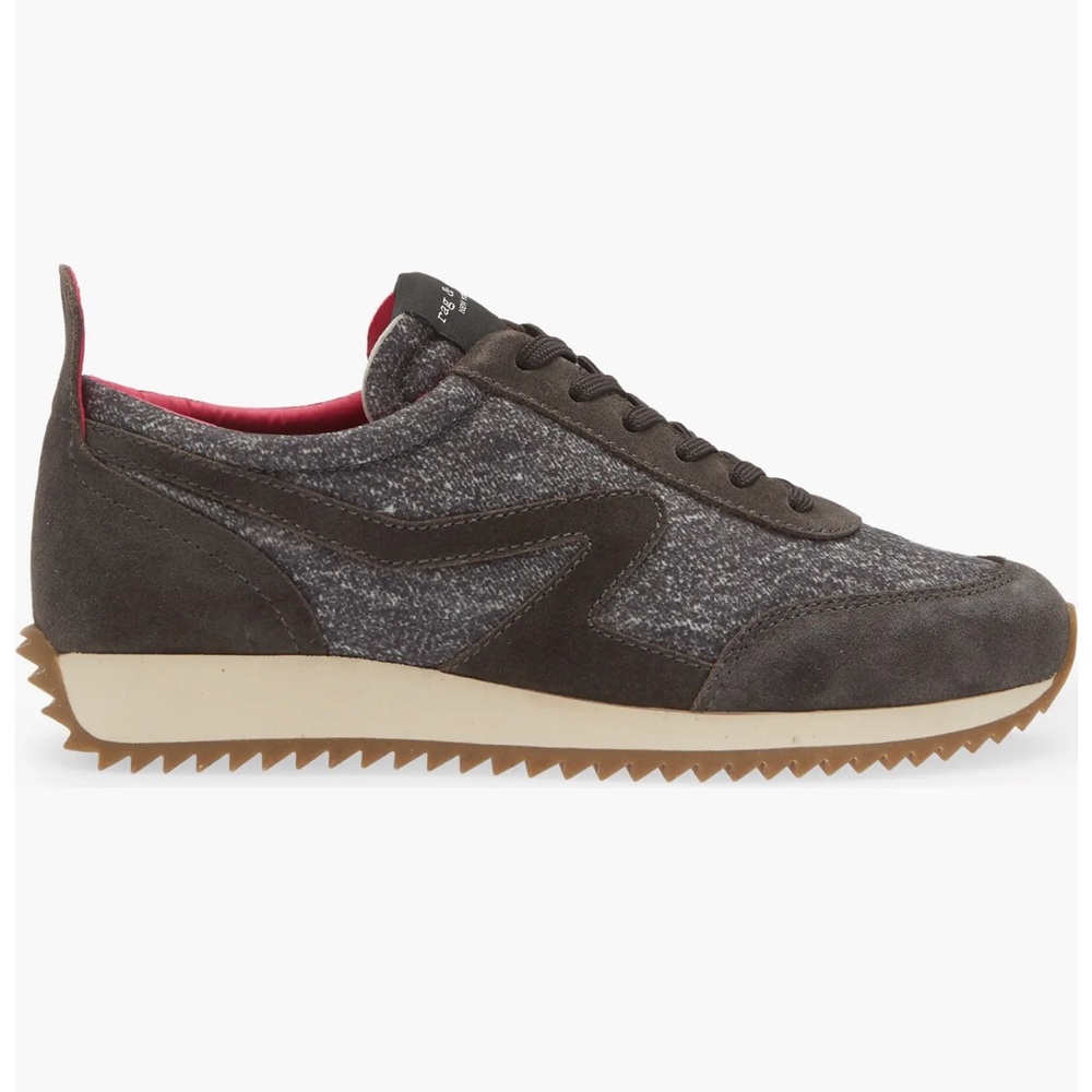 rag & bone Gray & Brown Women's Runner Sneakers with Red Lining